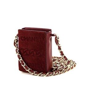 Chanel CC Logo Pony Hair Crossbody Cigarette Holder Case Bag Purse